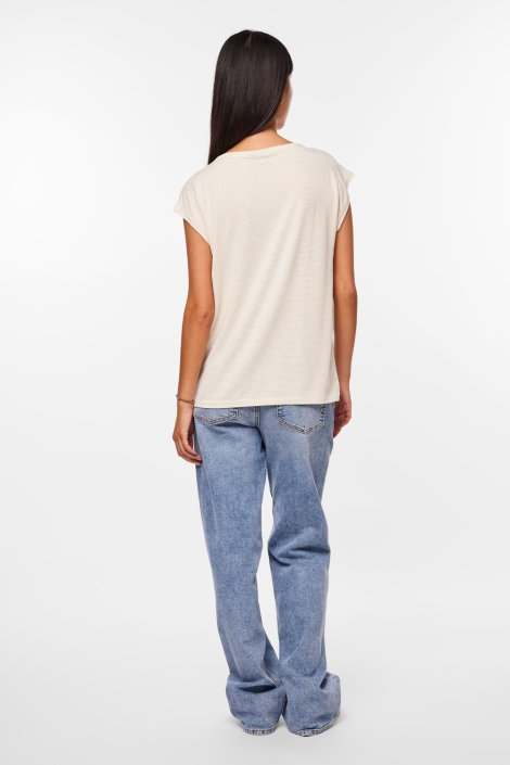 Pieces pcbillo tee lurex stripes noos